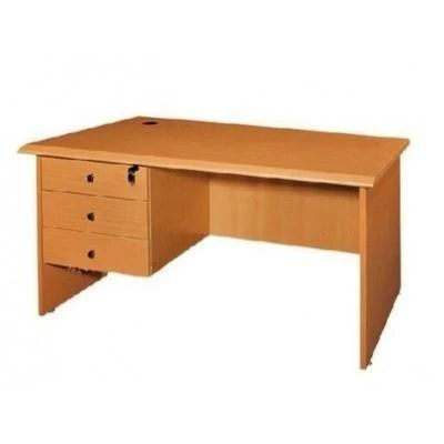 Beech Office Table With Drawer - 4 Feet