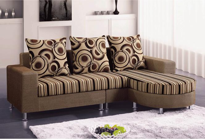 L Shape Fabric Sofa Set