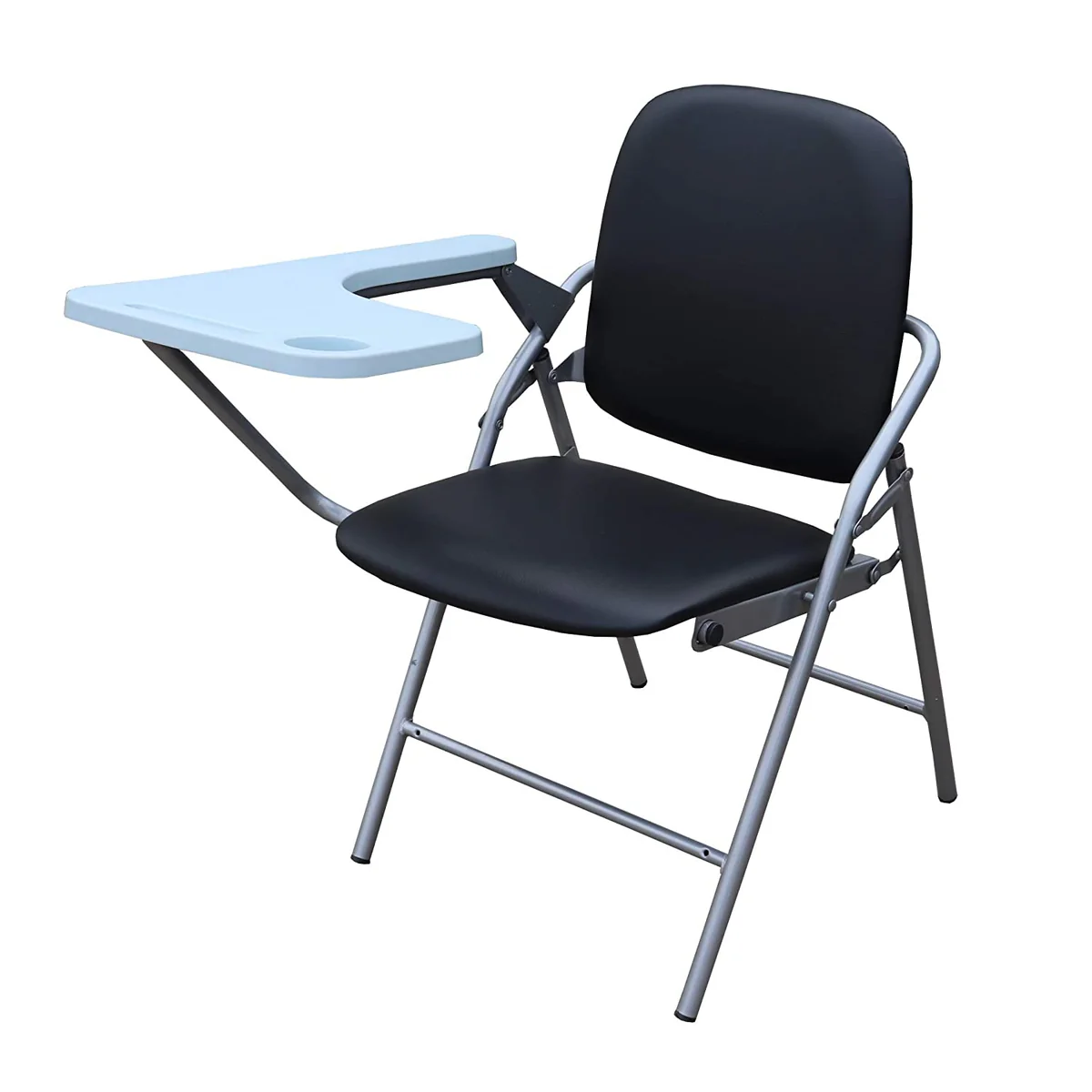 Spacecrafts Folding Study Chair with Writing Pad Alloy Steel - Black