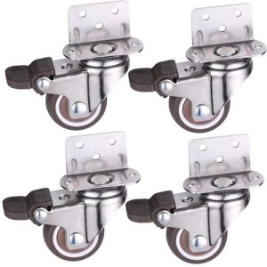 4 brake wheels Caster Wheels 4pcsniture For Bed Universal Wheel 2inch Table Rotating Platform Chair Moving Small Castor For Ho Hardware