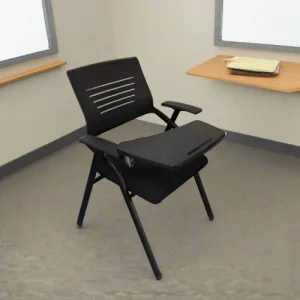 Chair With Writing Pad Black