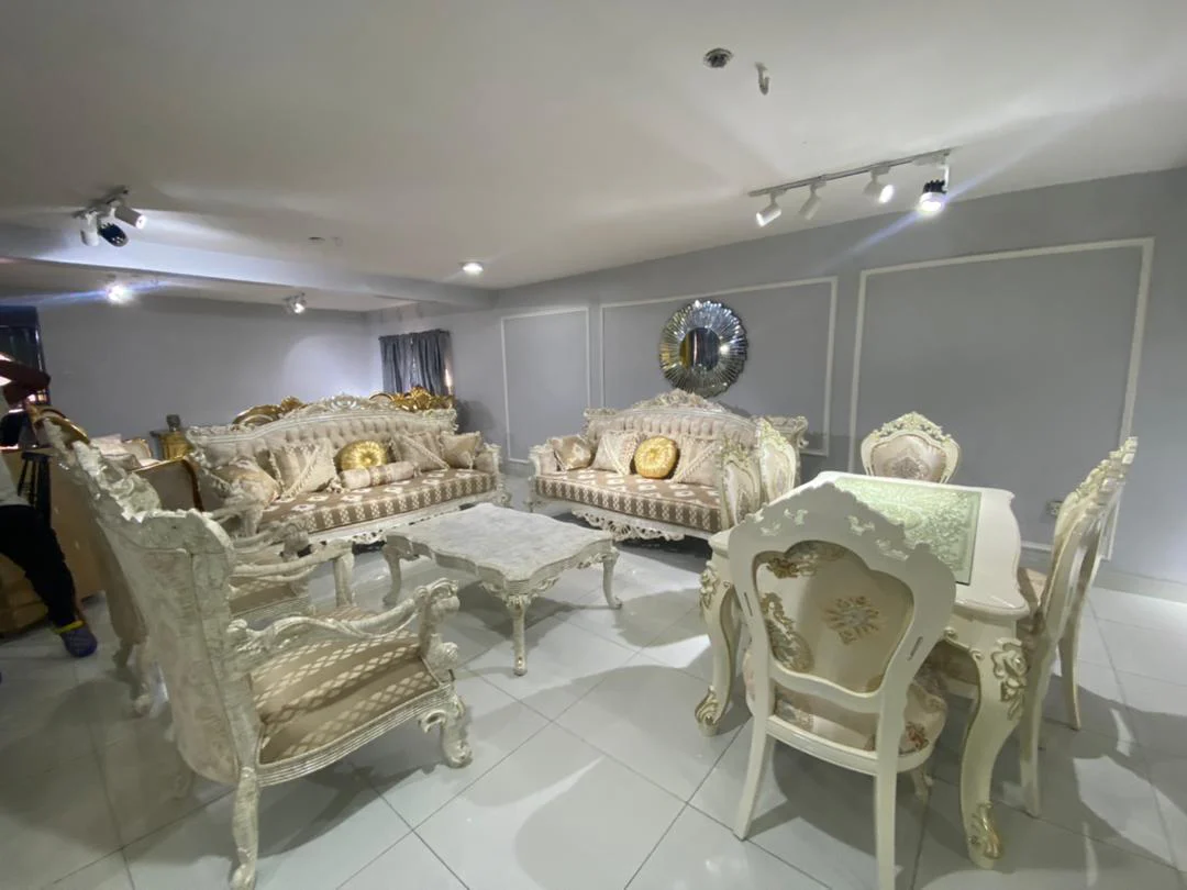 Royal Turkish sofa set with stools & dining table