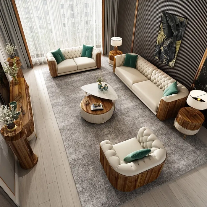 Classy Design 7-seater fabric sofa
