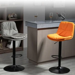 Bar Stools Silver and orange colour