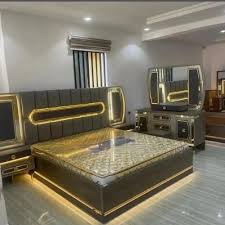 Bed Frame with wired Light