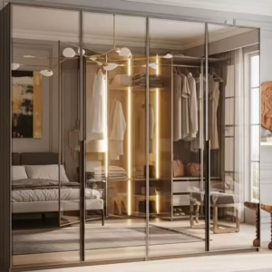 Mirrored Glass Wardrobe